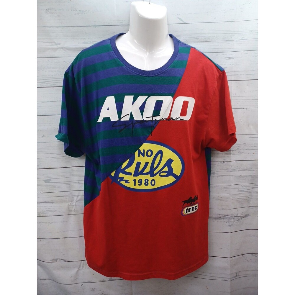 Akoo Sport Teams No Rules 1980 nrnc Horses Sz XL Multicolor Red Yellow